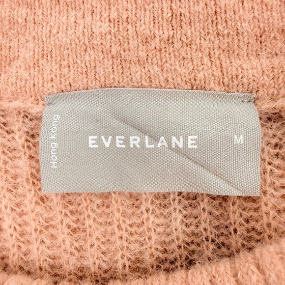 EVERLANE The Cocoon Crew Alpaca Wool Blend Sweater Size M Blush Pink Lightweight - Picture 9 of 14